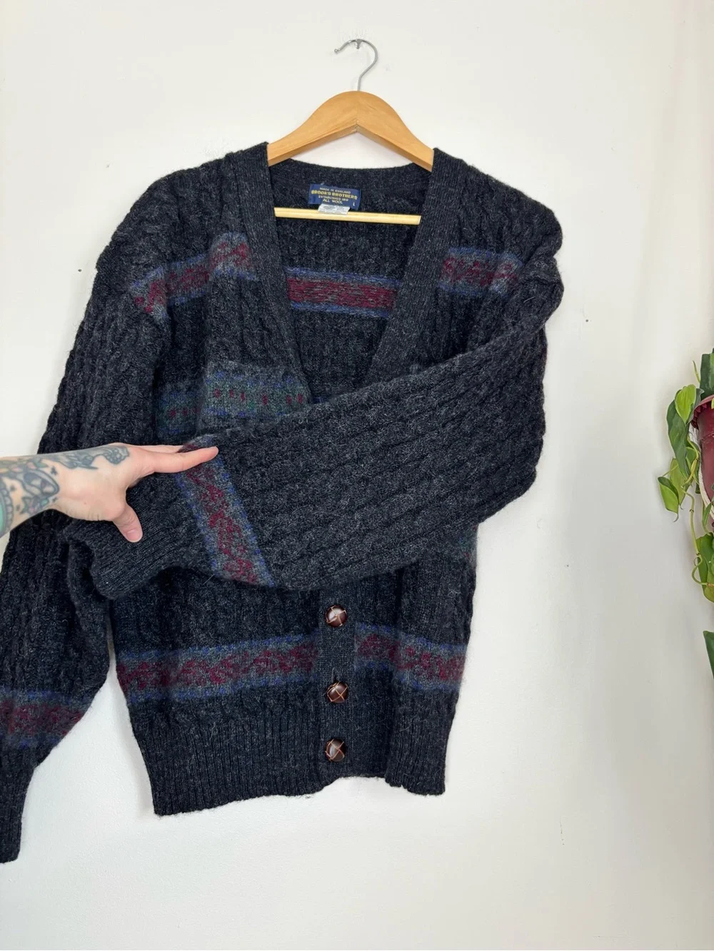 Brooks Brothers Pure Wool Knit Cardigan